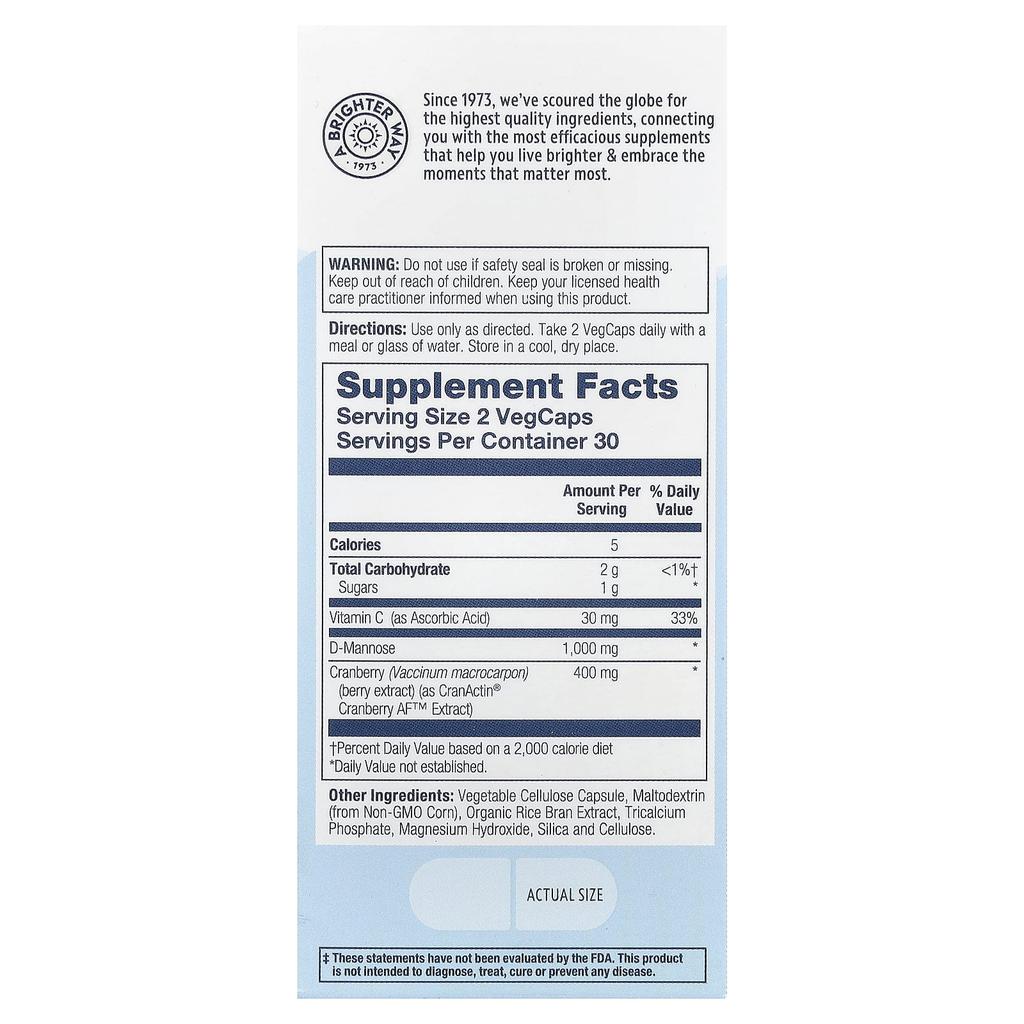Cranactin® D-Mannose, 60 Veggie-Kapseln
