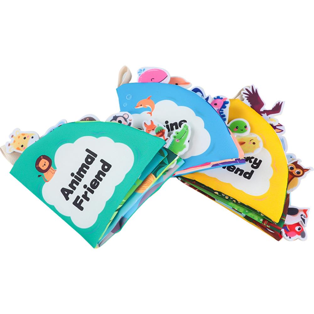 Source 21 0-3 Year Old Baby Cloth Book Animal Tail Cloth Book Early Education Fun Mirror Desk Calendar Cloth Book Toy