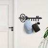 Wall Mounted Black Metal Key Organizer with Hooks