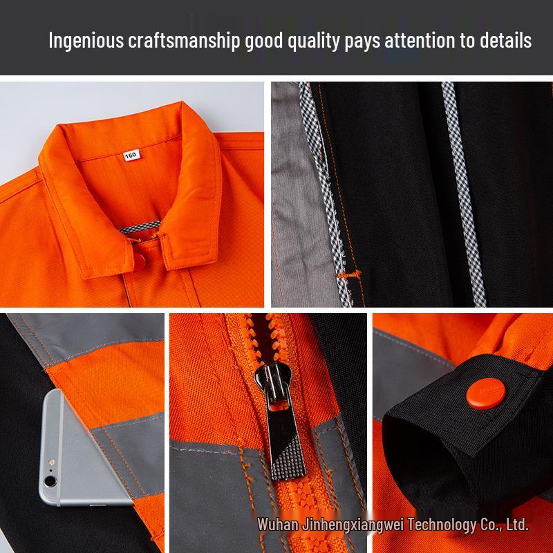 Set Reflectorizant de Lucru pentru Bărbați pentru Primăvară și Toamnă - Ideal pentru Salubritate, Peisagistică și Construcții