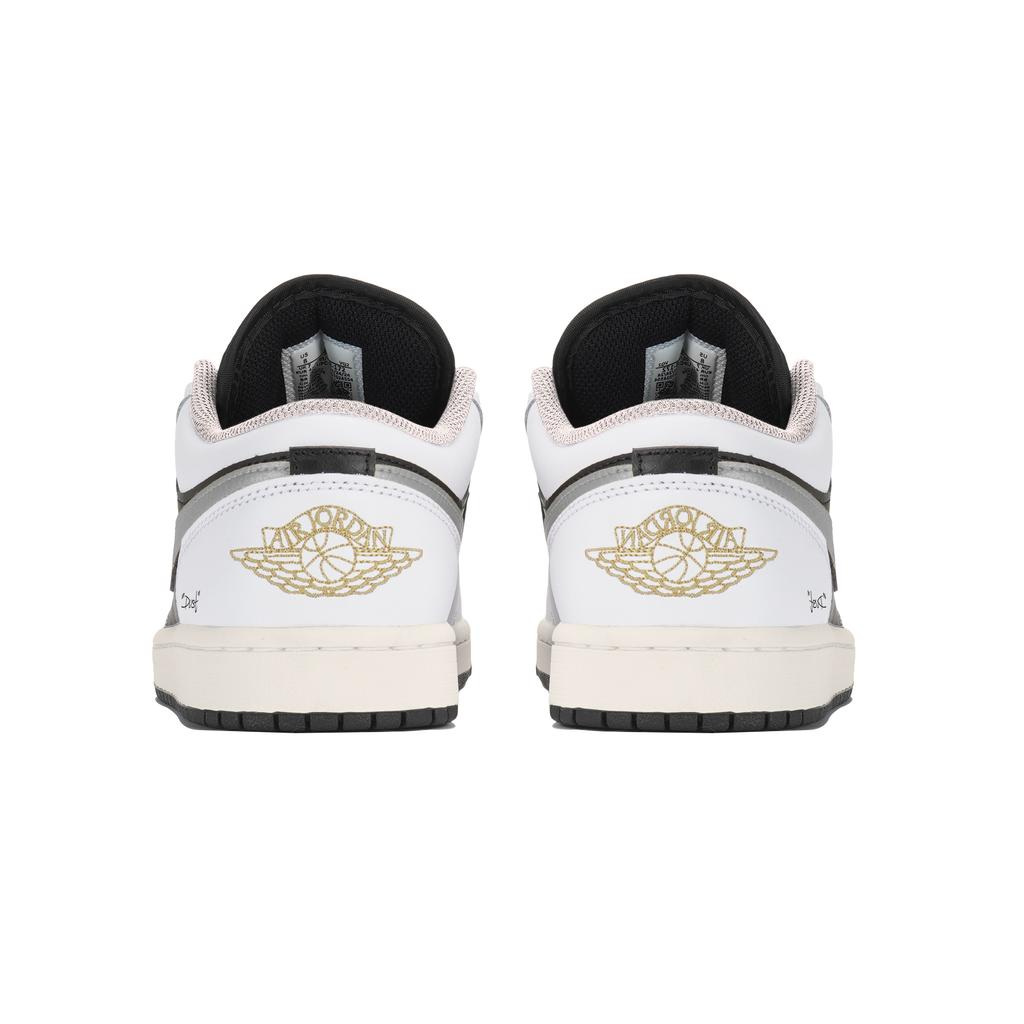 Jordan Air Jordan 1 Slidstærke Lave Skateboard Sko Unisex Sort Hvid 553558-172(Team210-)
