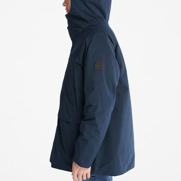 Timberland Solid Color Removable Loose Down Jacket Men Outerwear Dark-Sapphire A5RCZ-433