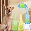 Dog Water Bottle Toy Interactive Dog Chew Toy Plastic Squeaky Bottle Teething Toy with Tennis Ball for Aggressive Chewers