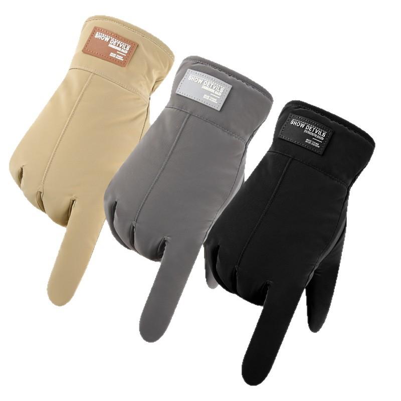 Winter Cycling Warm Gloves for Men with Velvet Thickened Waterproof and Windproof Touch Screen Driving Outdoor Sports Cycling Gloves