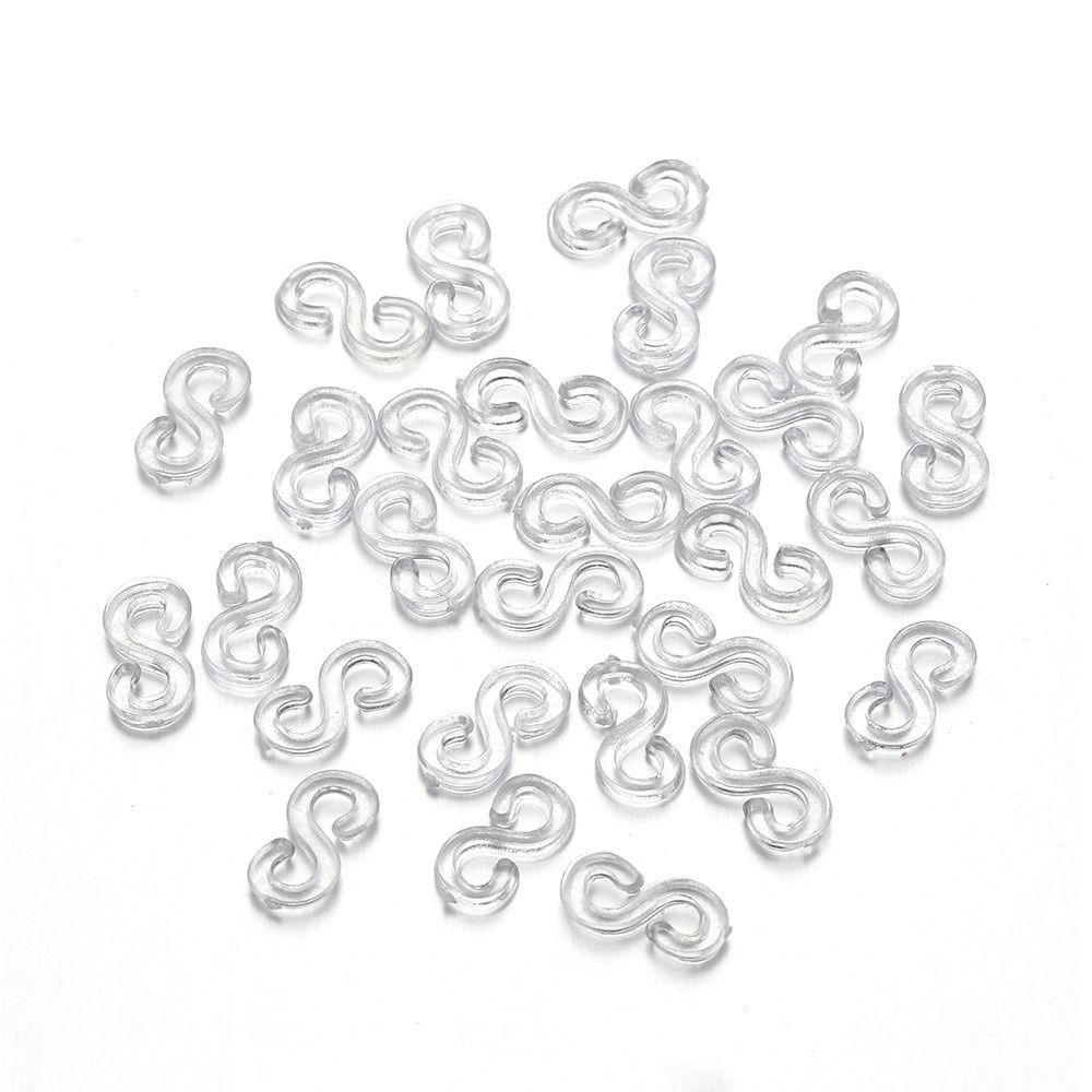 500pcs Acrylic Loom Bands Braid Hook Colorful Clasp Rubber Band Clips DIY Necklace Bracelet