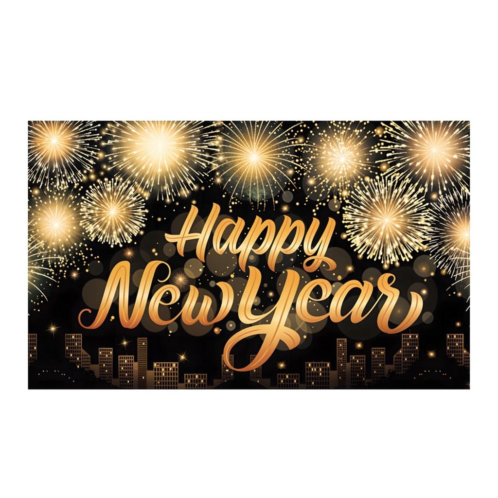 New Year's Day Holiday Party Background Cloth Flag Hanging Decoration
