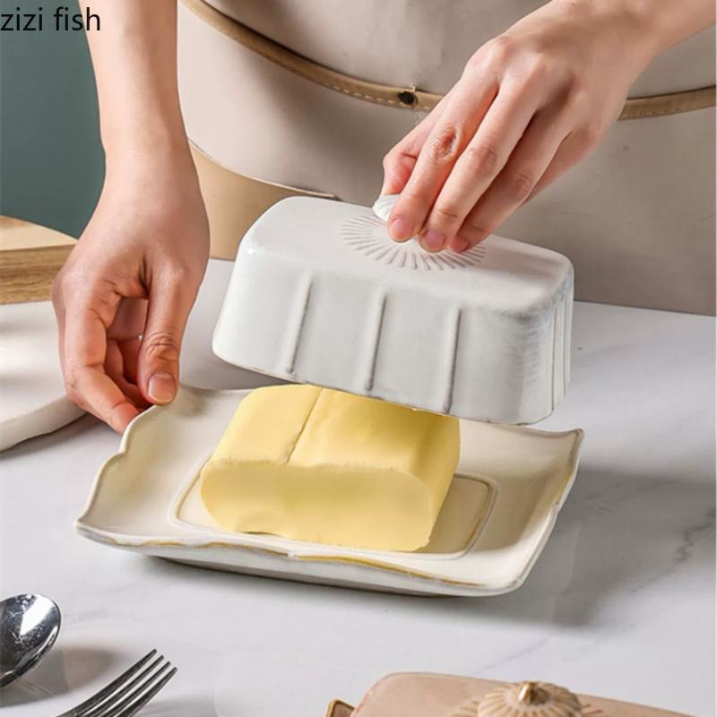 Seramik Sofra Takımı Kapaklı Tereyağ Kutusu Tereyağ Kabı Peynir Tabağı Yemek Tabağı Fırınlama Tereyağ Tavası Dim Sum Tabağı Kek Kalıbı Atıştırmalık Tepsisi
