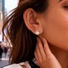Elegant S925 Silver Camellia Pearl Stud Earrings for Women - Light Luxury Vacation Style