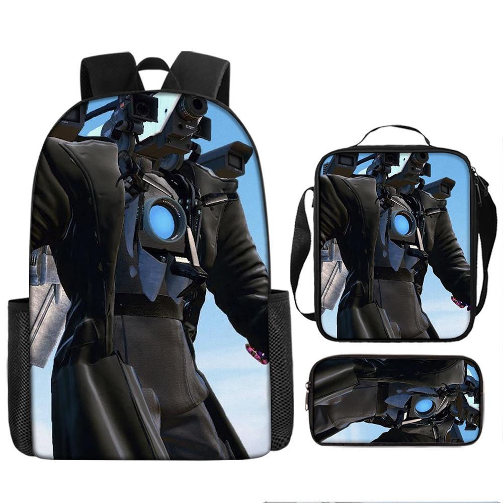Titan Klok Man Schooltas Monitor Oorlogen Toilet Man Rugzak Tv Audio Man Rugzak Jongens Tas