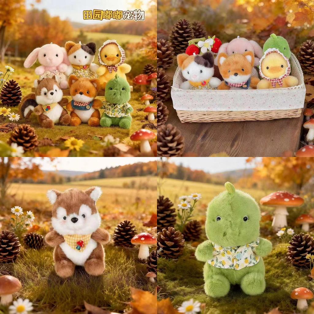 Série Jardim Coelho Raposa Esquilo Brinquedo de Pelúcia Com Algodão PP Para Decoração de Sala de Brinquedos Infantil