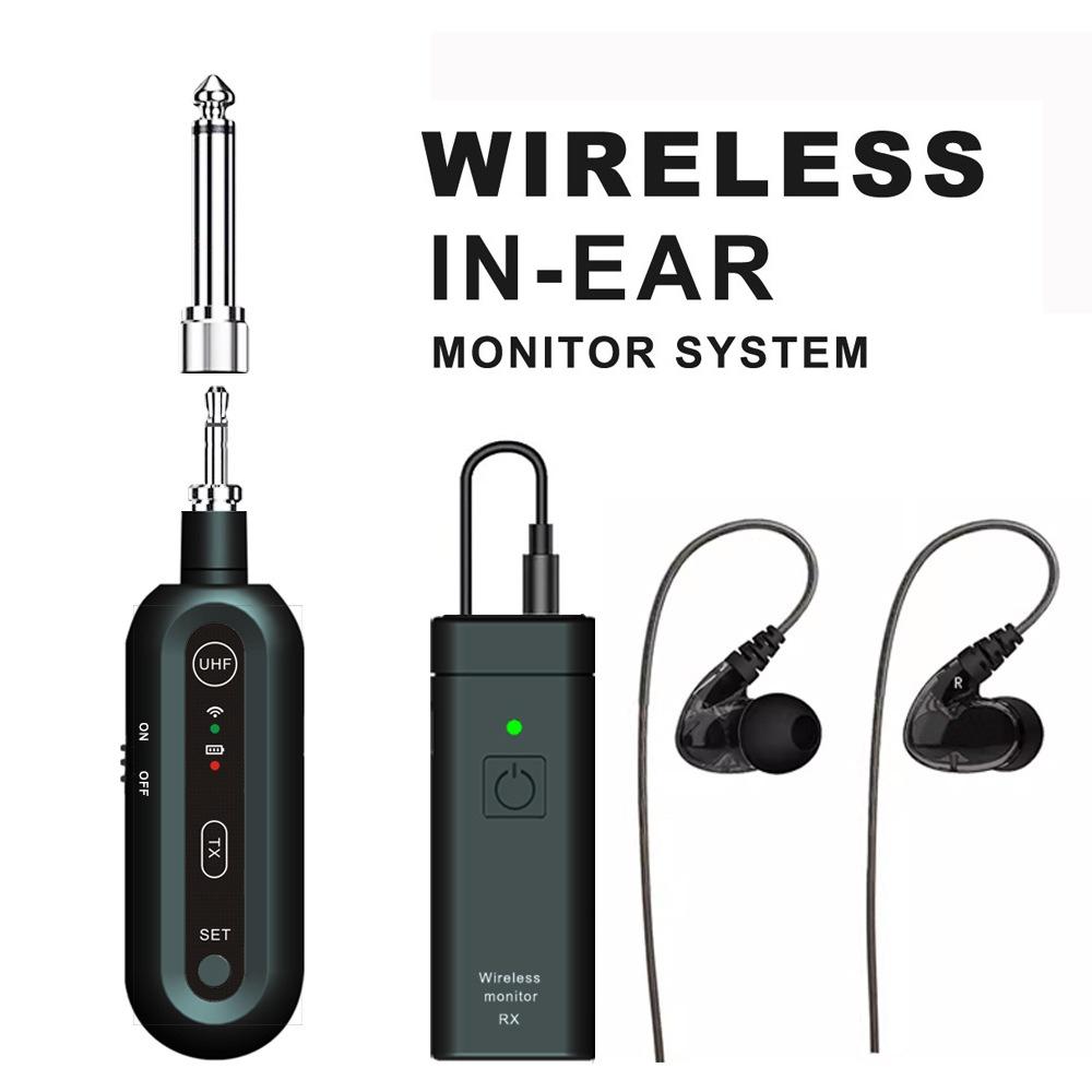 Wireless In Ear Monitor System IEM UHF Mono Transmitter Receiver Low Latency for Studio Band Live Performance