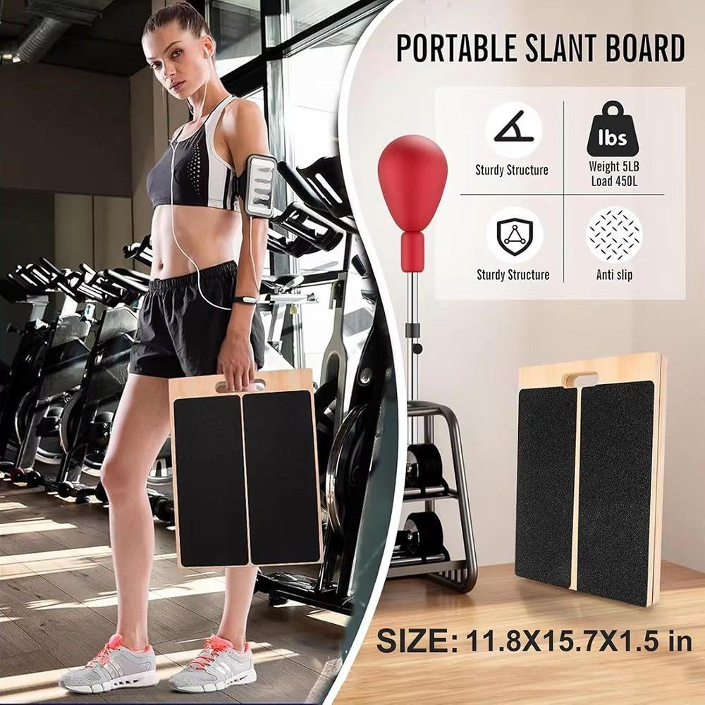 Portable Wooden Wedge Footrest Folding Wooden Slant Board  Calf Stretching
