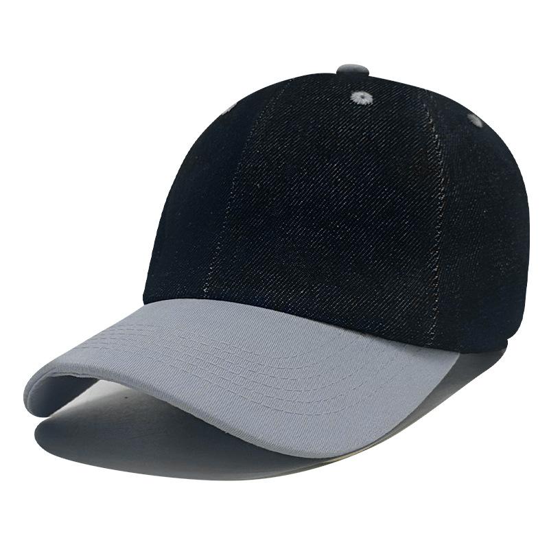 

Модная персонализированная бейсболка с мягким верхом, женская летняя солнцезащитная шляпа от солнца, персонализированная джинсовая вставка, трендовая мужская кепка Adjustable (56-58cm)