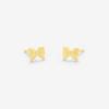 ESTELLE [Official] Women's K10 Yellow Gold Ribbon Motif Earrings 0202-3254-0019-0000