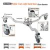 TEXIAN Mobile Ground Rail Light Stand Base with Folding Pulley and Tray