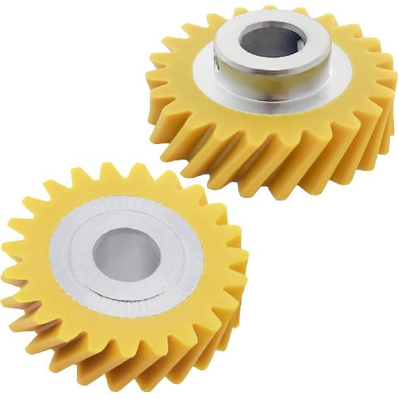 [2-Pack] W10112253 Mixer Worm Gear Replacement Set - Compatible with KitchenAid, Whirlpool & Kenmore Stand Mixers - Replaces