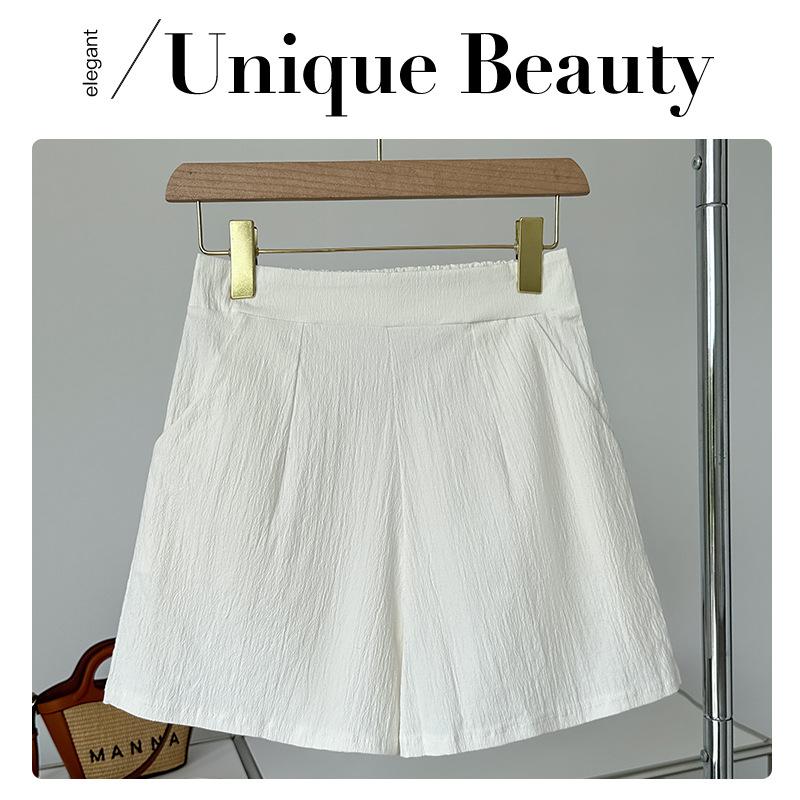 YYFS Women's Fashion Casual Solid Color Print High Waist Sport Shorts