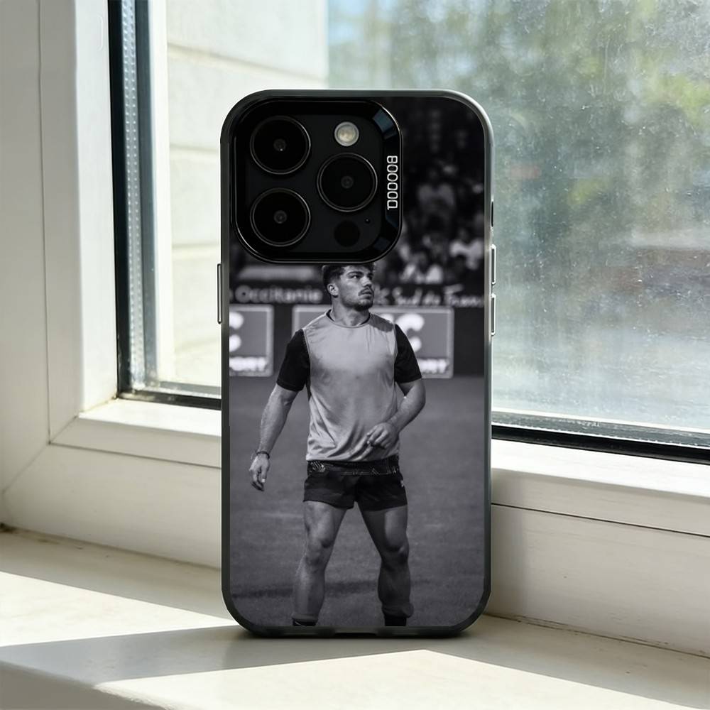 Antoine Dupont for Rugby Fans Phone Case For iPhone 17,16,15,14,13,12,11 Plus,Pro Max,XS,Colored Silver Plated Inside Cover iPhone12PROMAX