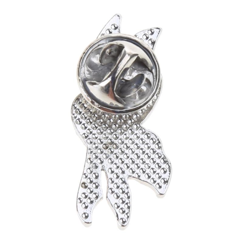 Butterfly Ribbon Brooch Breast Cancers Awareness Metal Dripping Oil Corsage Enamel Pin Badge Clothing Accessories