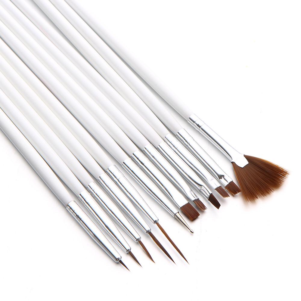 Set of 23 Nail Art Brushes for Detailed Manicure Designs with Various Brush Shapes and Sizes Suitable for Professional and Personal Use
