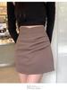 Women's High Waist Irregular Pleated Skirt - Slim, Versatile A-Line Skirt for Spring and Autumn