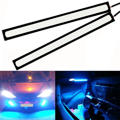 1pc Universal Car Led 12V 17cm 14cm 1Row COB Light Bar Strip Daytime Running External Lights Auto Waterproof Car Styling DRL Led Lamp