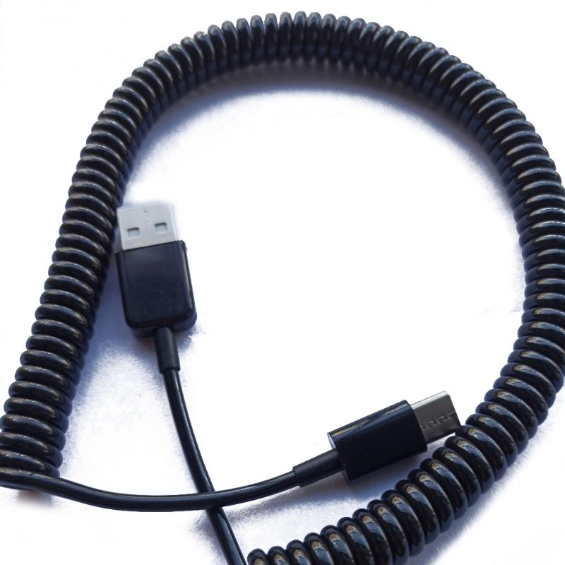 USB C Port Coiled Cable Wire Mechanical Keyboard GH60 USB Cable Type c USB Port for Poker 2 GH60 Keyboard Kit DIY