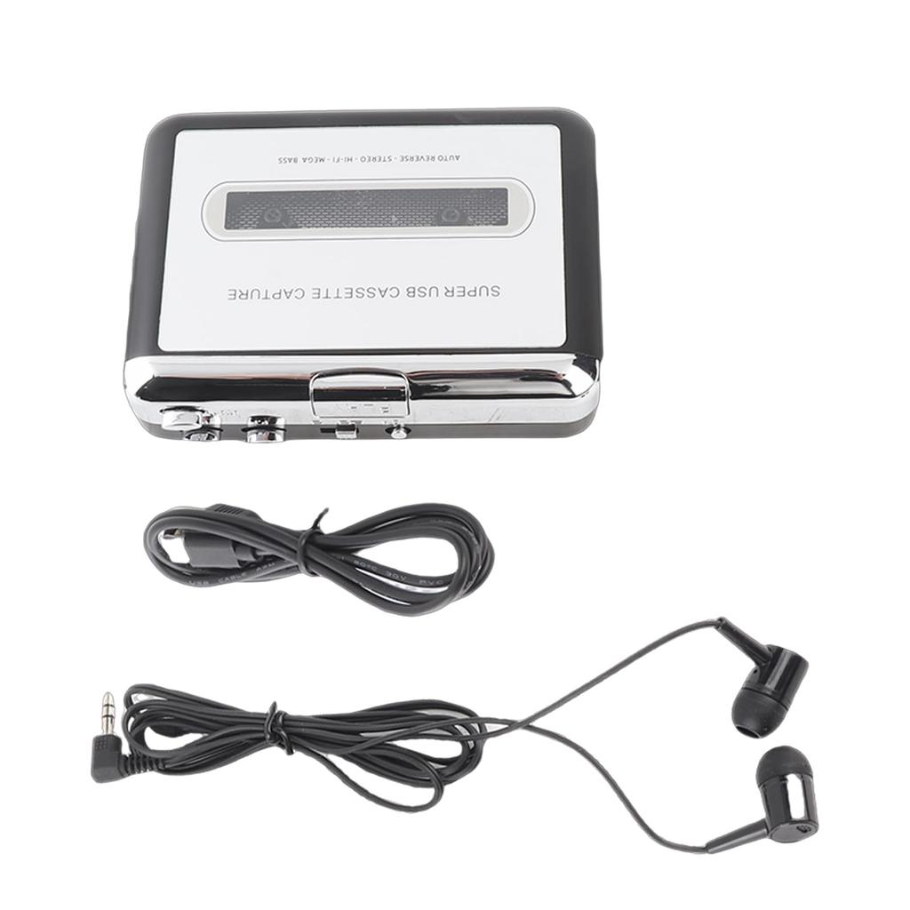 Yctze Portable USB Cassette to MP3 Tape to CD Audio Music Player Stereo Sound Quality for Vintage Cassette Lovers Converter, Capture,