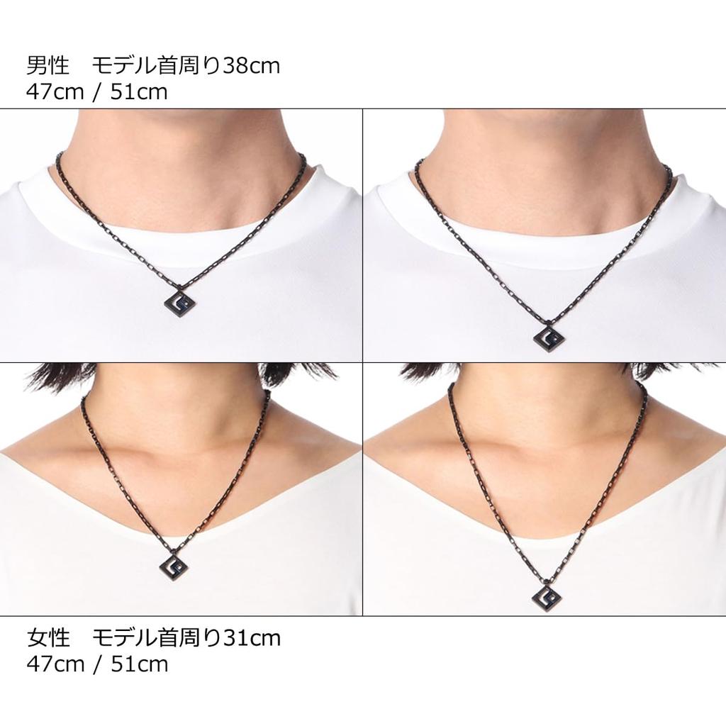 Colantotte Colantotte SPORTS PRO Mag Titanium Necklace Black 51cm RT150-SQ