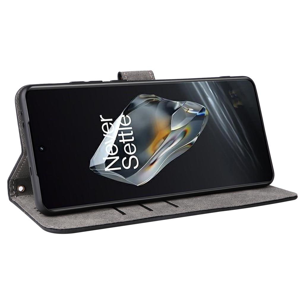 Dla OnePlus Ace 3 5G/12R 5G Skórzane Etui z Podstawką Blokujące RFID Pokrowiec na Telefon z Paskiem na Rękę