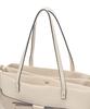 Maison de FLEUR Front Ribbon 3-Room Tote Bag, Light Beige, 08000223300