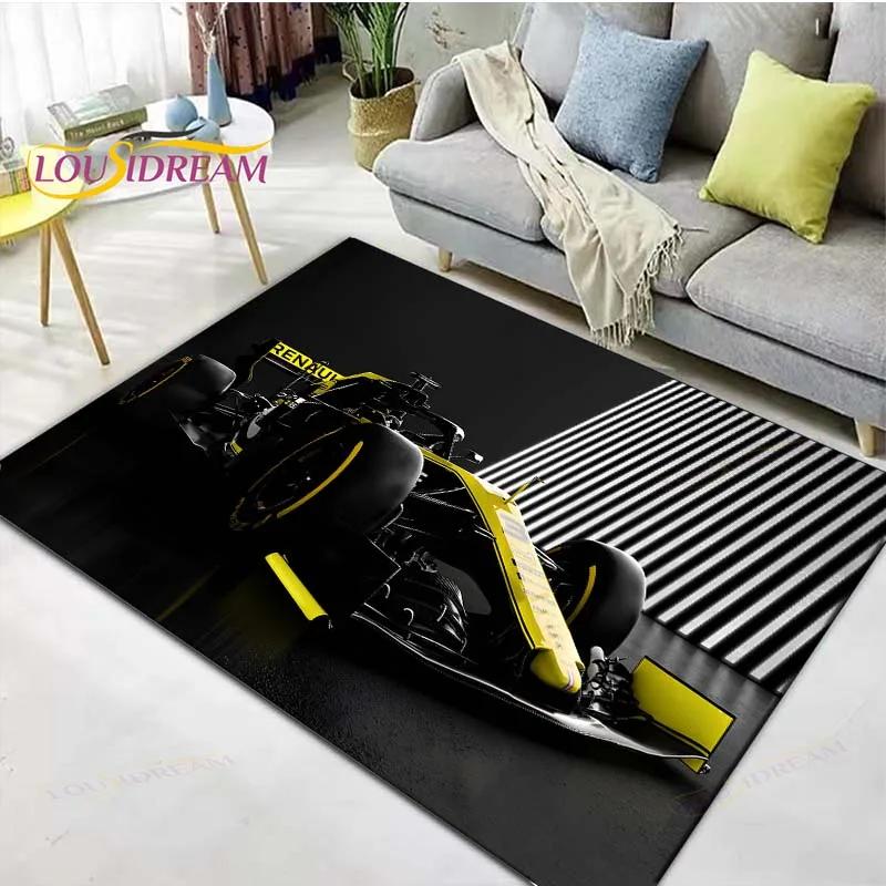 3D Racing Car Decor Carpet Non Slip Rug for Balcony, Bedroom, Kitchen & Coffee Table Stylish Floor Mat & Gift