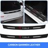 IKTT7 Carbon Fiber for Tesla Model 3 Y Model S X Roadster P85D P90D P100D Car Door Sill Protector Strips Trunk Anti-Scratch Stickers