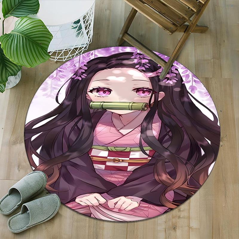 1pc nezouko  Carpet, Round Rug, Comfortable, Suitable for Entryways, Living Rooms, Office, And Bedrooms, Christmas Decoration