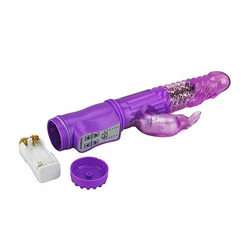 New 12 Modes Jelly Vibration Rotation Rabbit Telescopic Dildo G Spot Vibrator Massager Sexy Wand Swirling Beads and Vibrating Swan Sex Toys for Woman