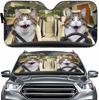 Parasole Auto Personalizzato Stampato UV con Divertente Design in Foglio di Alluminio