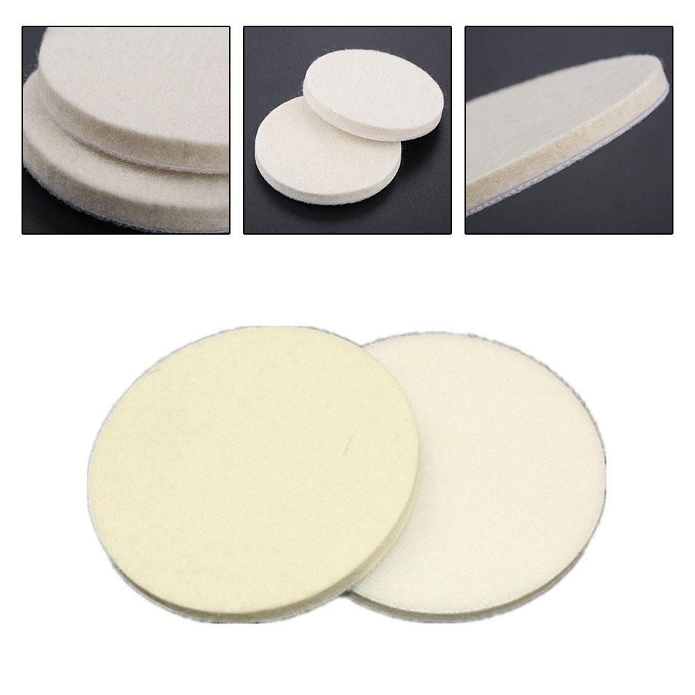 Exceptional 80mm Wool Felt Grinding Discs 2pcs Pack for Metal Polishing