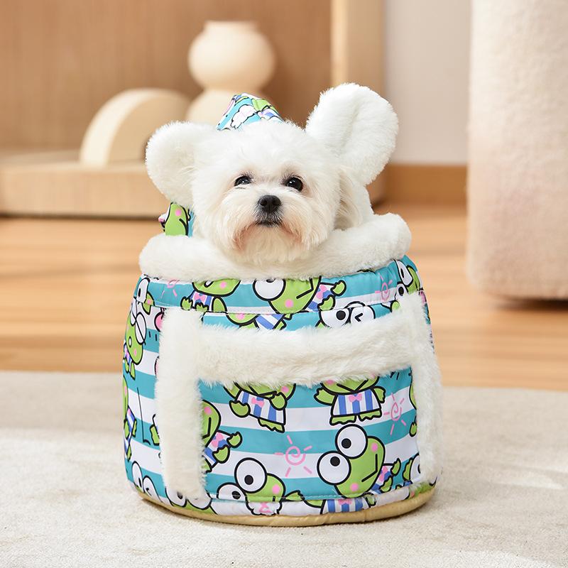 Winter Double Shoulder Pet Backpack Nest Portable Warm Cat Bag Baby Cat Nest Small Dog Dog Nest Pet Nest