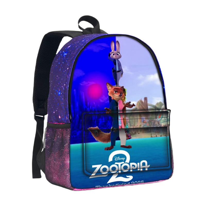Zootopia School Backpack With 3d Starry Sky Pattern And Large Capacity For Students