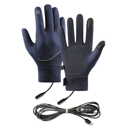 5V Vyhřívané rukavice Pánské Dámské Elektrické Termální Větruodolné Rukavice 3 Nastavení teploty Dobíjecí Ohřívače rukou Dotykové rukavice pro Lyžování Cyklistiku