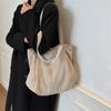 Shoulder Bag Women's Large Capacity Pleated Solid Color Tote Bag