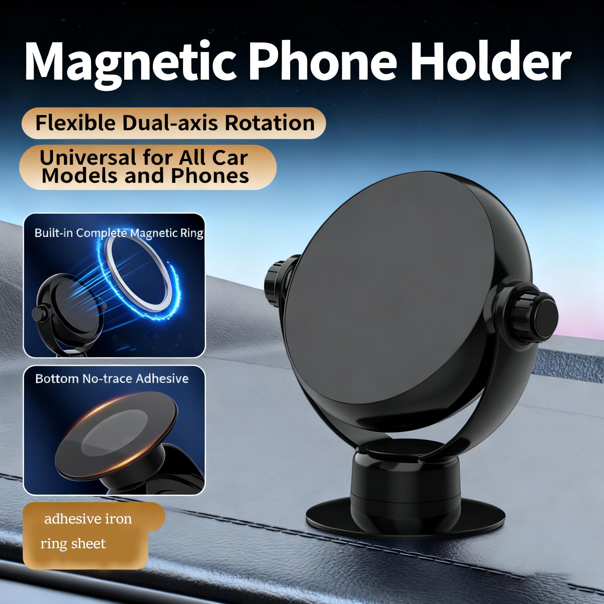 Magnetic 360° Car Phone Holder Mount Dashboard Smartphone Mobile Stand Bracket Cell GPS Support in Car For Most Mobile Phones