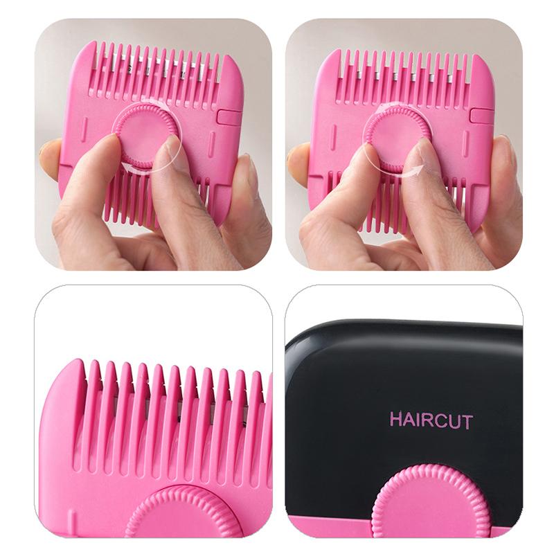 2 In 1 Dopamine Hair Cutting Trimmer Barber Comb Bangs Hair Cutter Remover Home Mini Makeup Tools For Beauty Hair Cut Accessorie