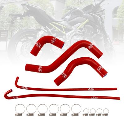 Silicone Radiator Coolant Hose Kit For Kawasaki Z900 Z900RS 2017-2025 Red
