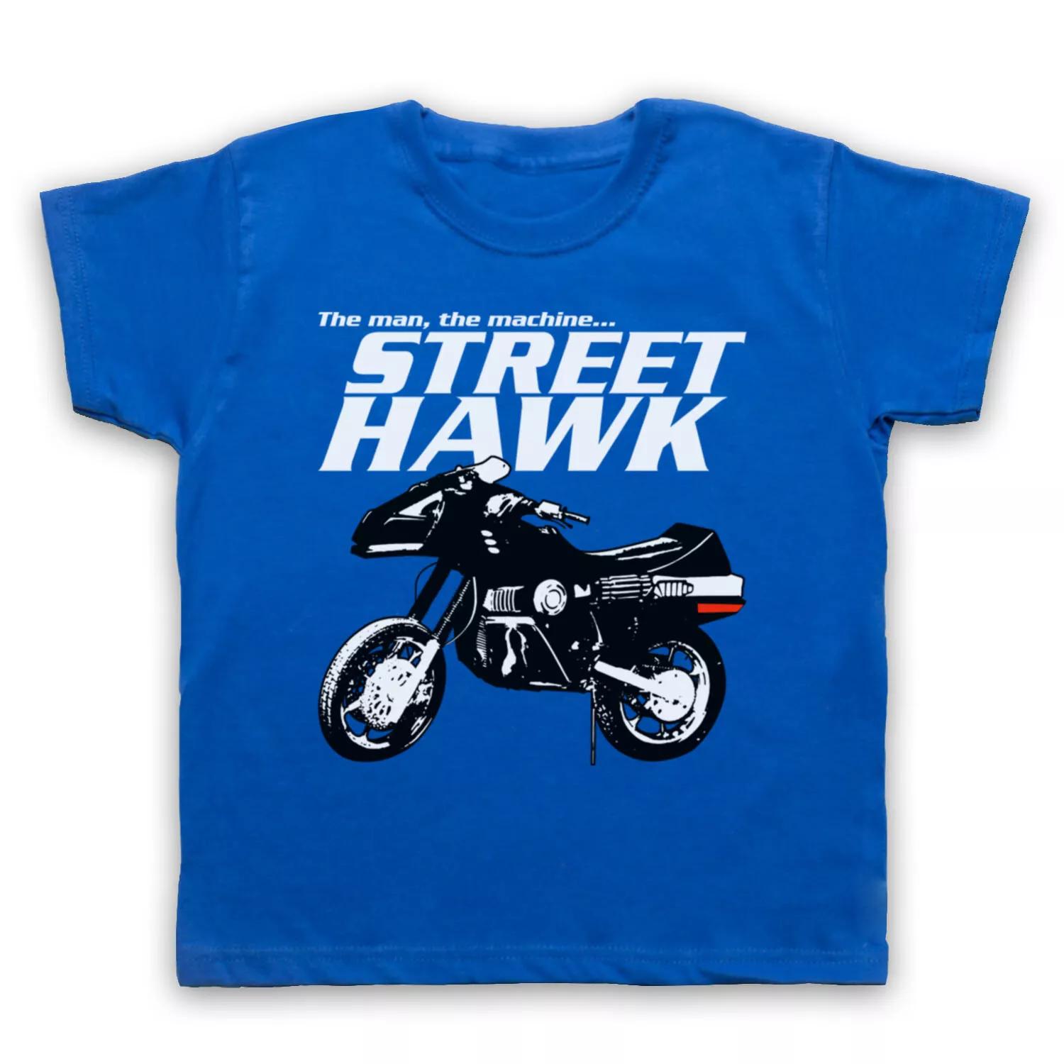 STREET HAWK THE MAN THE MACHINE MOTORCYCLE SUPERHERO KIDS CHILDS Boys Baby Children T-shirt 160