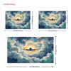 2D Sunlight Cloud Airplane Backdrop for Travel Agency Event Decoration