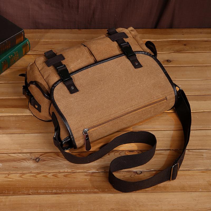 Geantă Messenger Nouă pentru Bărbați Capacitate Mare Retro Pânză Ciclism pe Distanțe Scurte Navetă Portabilă Geantă de Umăr