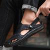 Herren Sommersandalen aus echtem Leder für den Außenbereich, leicht, römisch, große Größen 38-48, Wanderschuhe für Herren, weich, rutschfest, lässige Sandalen