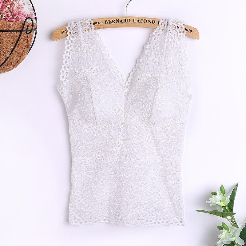 

Women s Fashion Casual Summer Spring Solid Color Print Sleeveless V-Neck Blouses & Shirts M белый