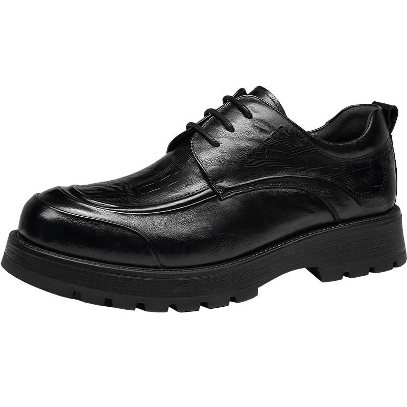 HLA Men s Embossed Business Leather Shoes 39